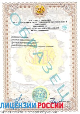 Образец сертификата соответствия (приложение) Североморск Сертификат ISO 14001